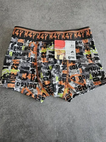 Boxer / caleçon garçon - Taille 6 ans (114cm) - Influx (NEUF) - Noir orange