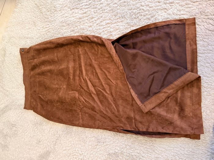 Jupe mi longue marron - photo numéro 3