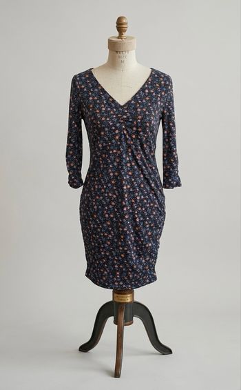 Neuf avec étiquette - Cache Cache - Robe fleurie - Taille M - Bleu Marine