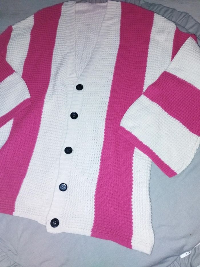 Gilet cardigan long maille - photo numéro 3