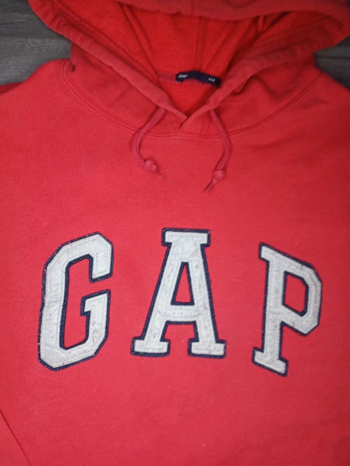 Sweat à capuche GAP rouge Taille L Homme - photo numéro 2