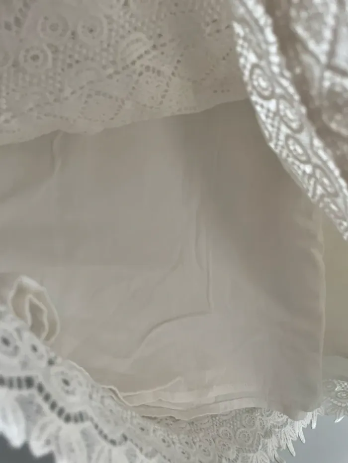 Robe courte écru dentelle neuf avec étiquette - photo numéro 4