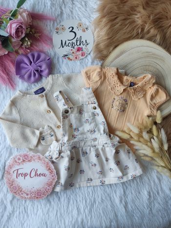 Ensemble sergent major fille 3 mois 🎀