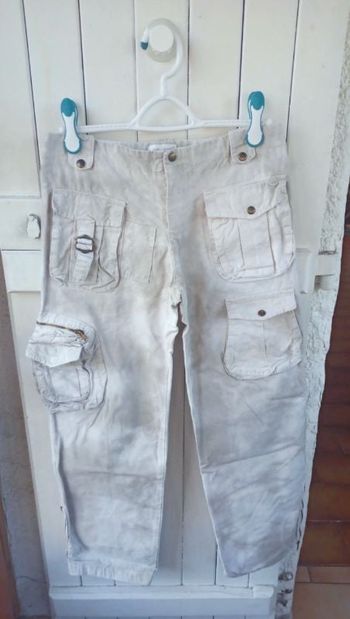 Pantalon large beige Ann & Joe taille M