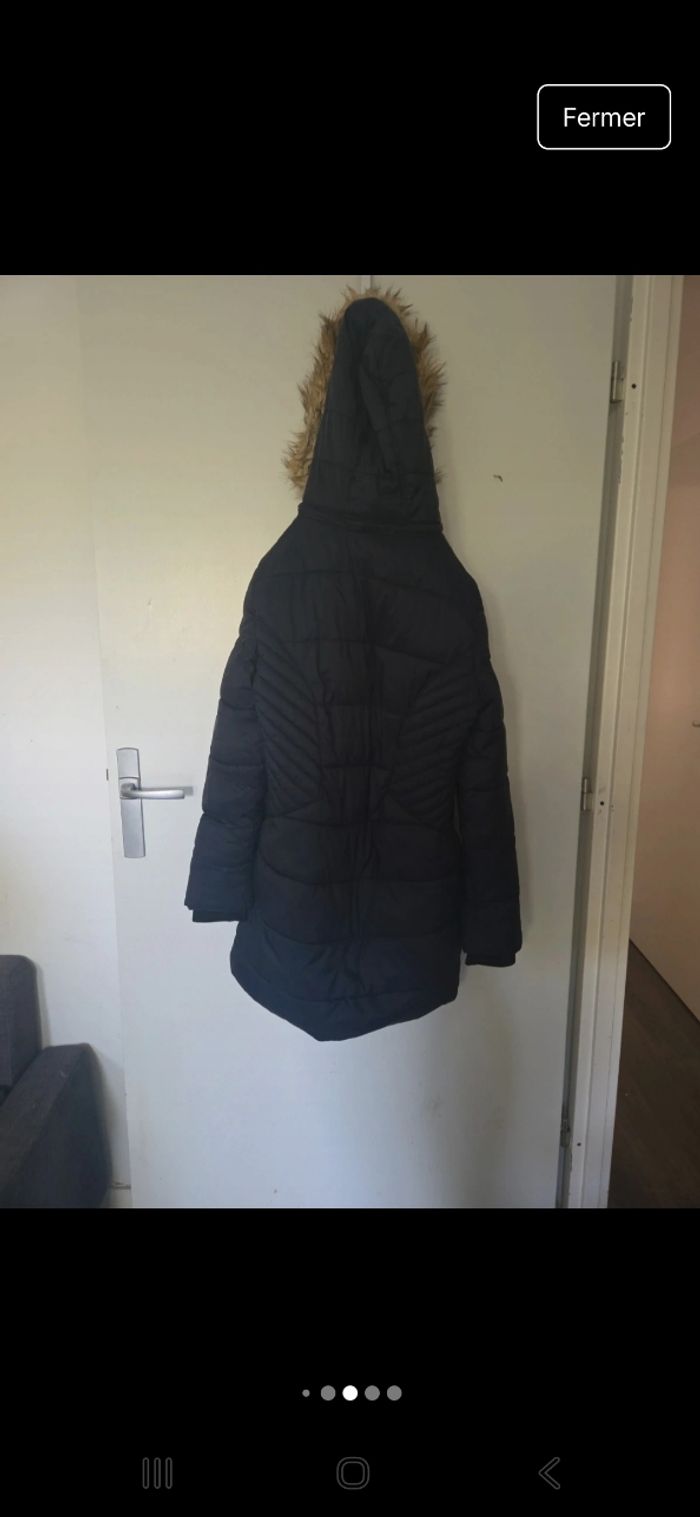 Manteau bleu foncé à capuche - photo numéro 7