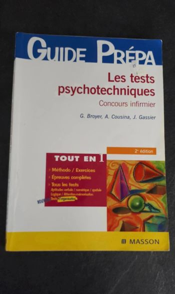 5 € Les Tests Psychotechniques : Concours Infirmier