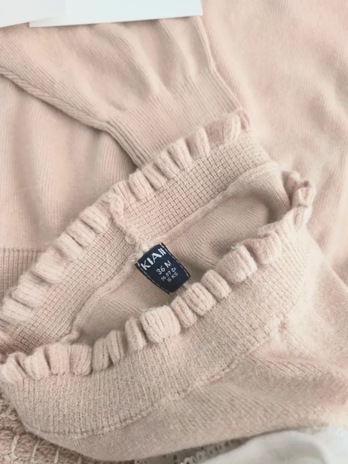 Ensemble automne beige col claudine kiabi 36 mois - photo numéro 4
