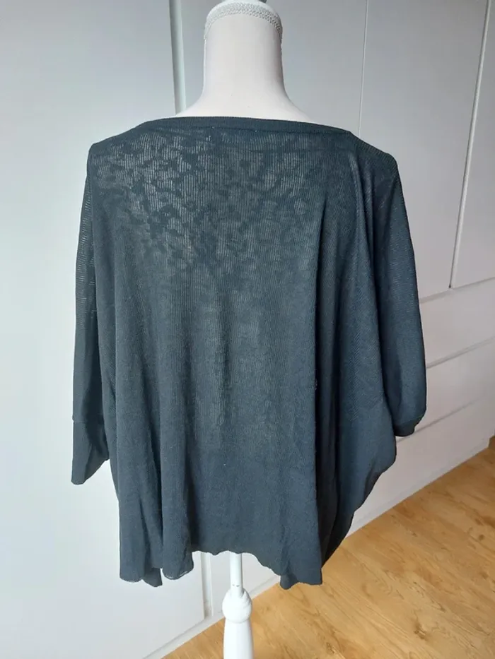 Tee-shirt effet loose manches courtes côtelé - photo numéro 3