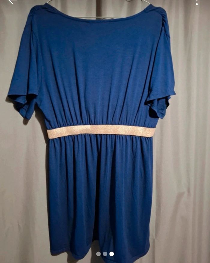 Tee shirt tunique bleue marine Taille L - photo numéro 3