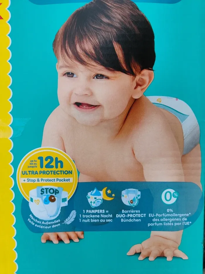 Carton pack XXL couches Pampers taille 3 - photo numéro 4