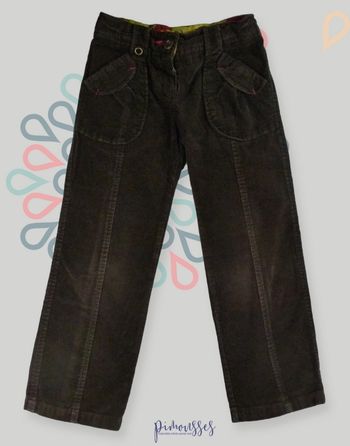 Pantalon velours marron rose Catimini 6 ans 114 cm fille