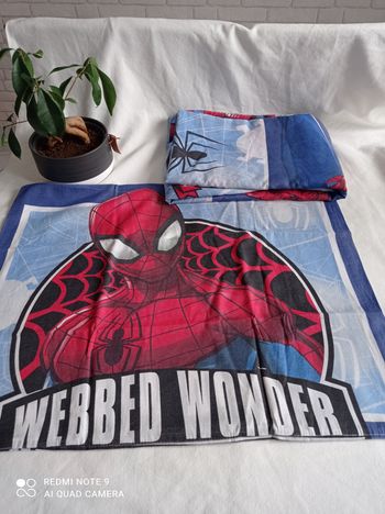 Parure housse couette + taie oreiller spiderman 1 personne