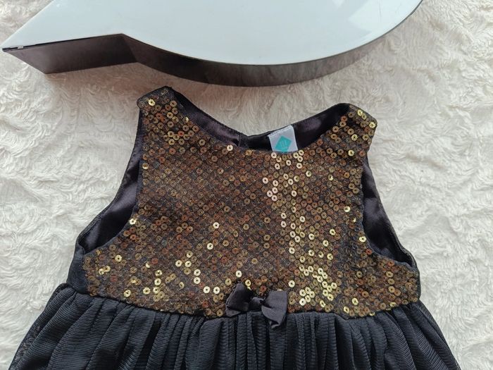 Robe de fête anniversaire mariage Noël sequins Fille 12 mois Tex Baby - photo numéro 3