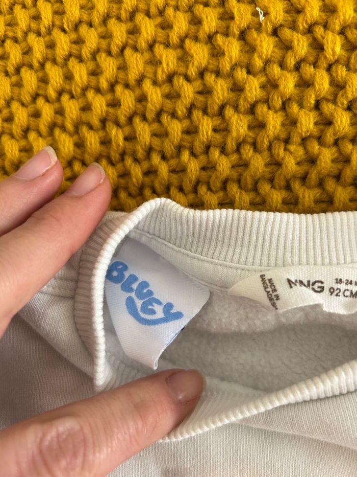 Lot 2 sweats MANGO 18-24 mois (92cm) - dont 1 BLUEY ! - photo numéro 4