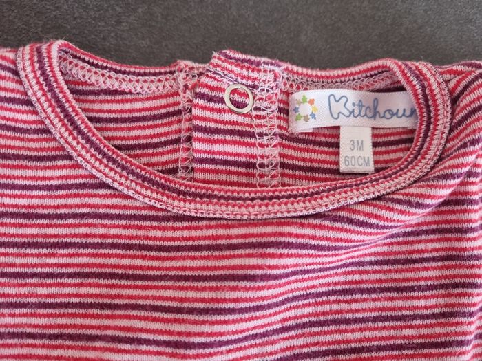 Lot 2 t-shirts manches longues 3 mois - photo numéro 6