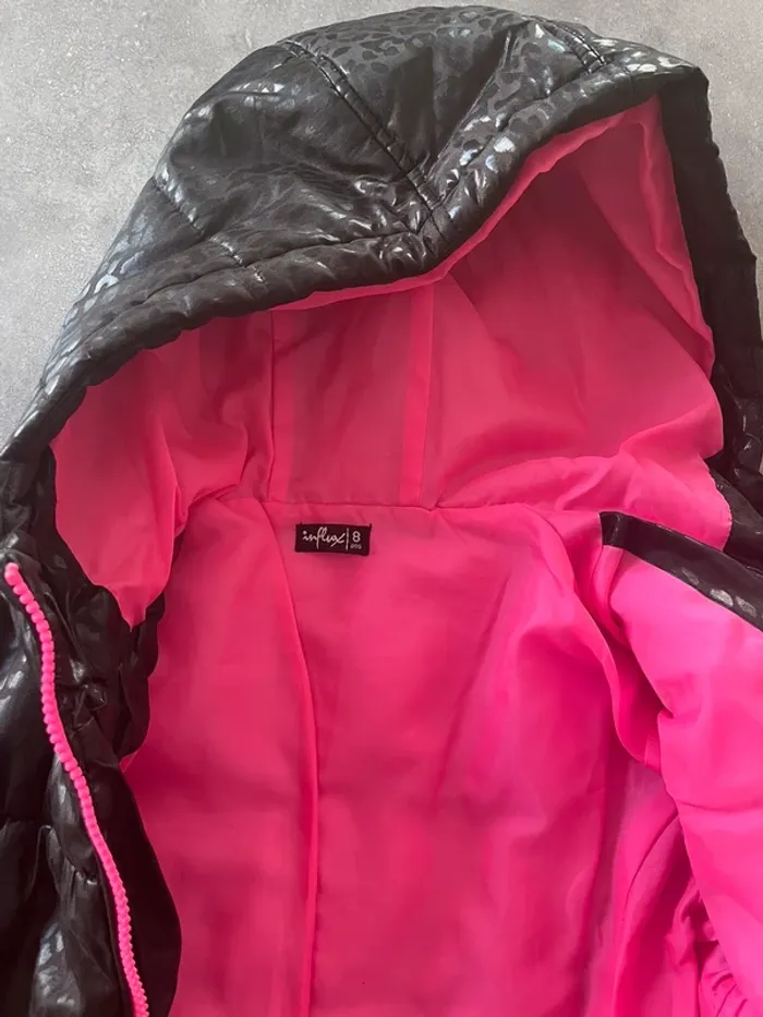 Manteau fille rose et noir - photo numéro 3