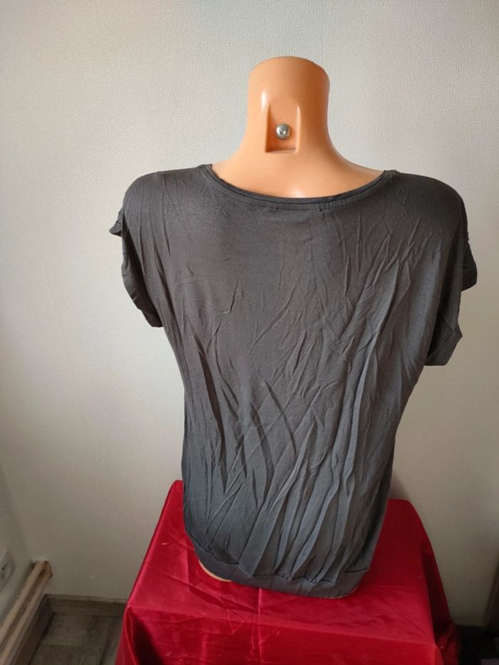 Tee-shirt/top gris camaïeu T.3/L/40 - photo numéro 3
