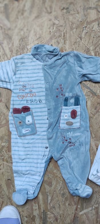 Pyjama robot garcon bleu 6 mois