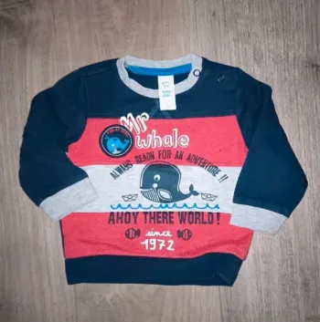 Pull baleine 9 mois Baby club