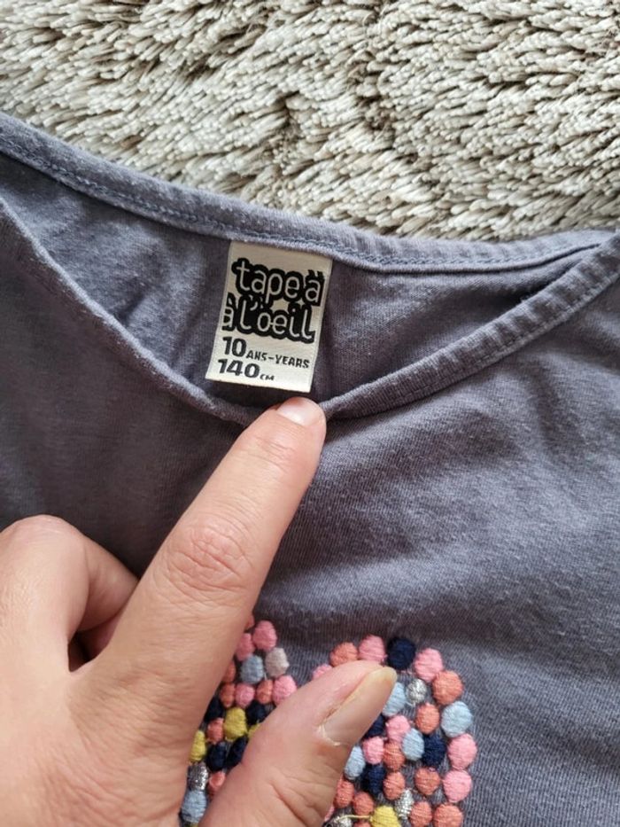 Tee shirt manches longues 10 ans Tape à l'œil I 🩷 Fun - photo numéro 3