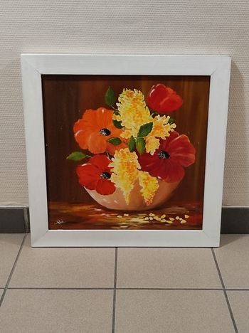 Tableau fleurs coquelicots