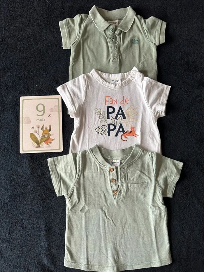 Lot 3 haut t-shirts manches courtes 9 mois TAO - photo numéro 2