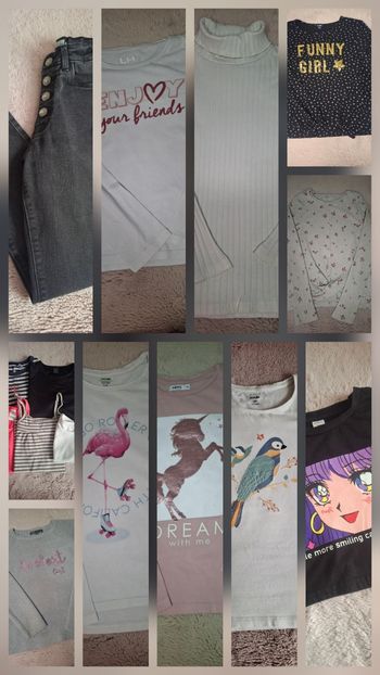 Lot vêtements fille 9/10ans - 15 pièces- bon état