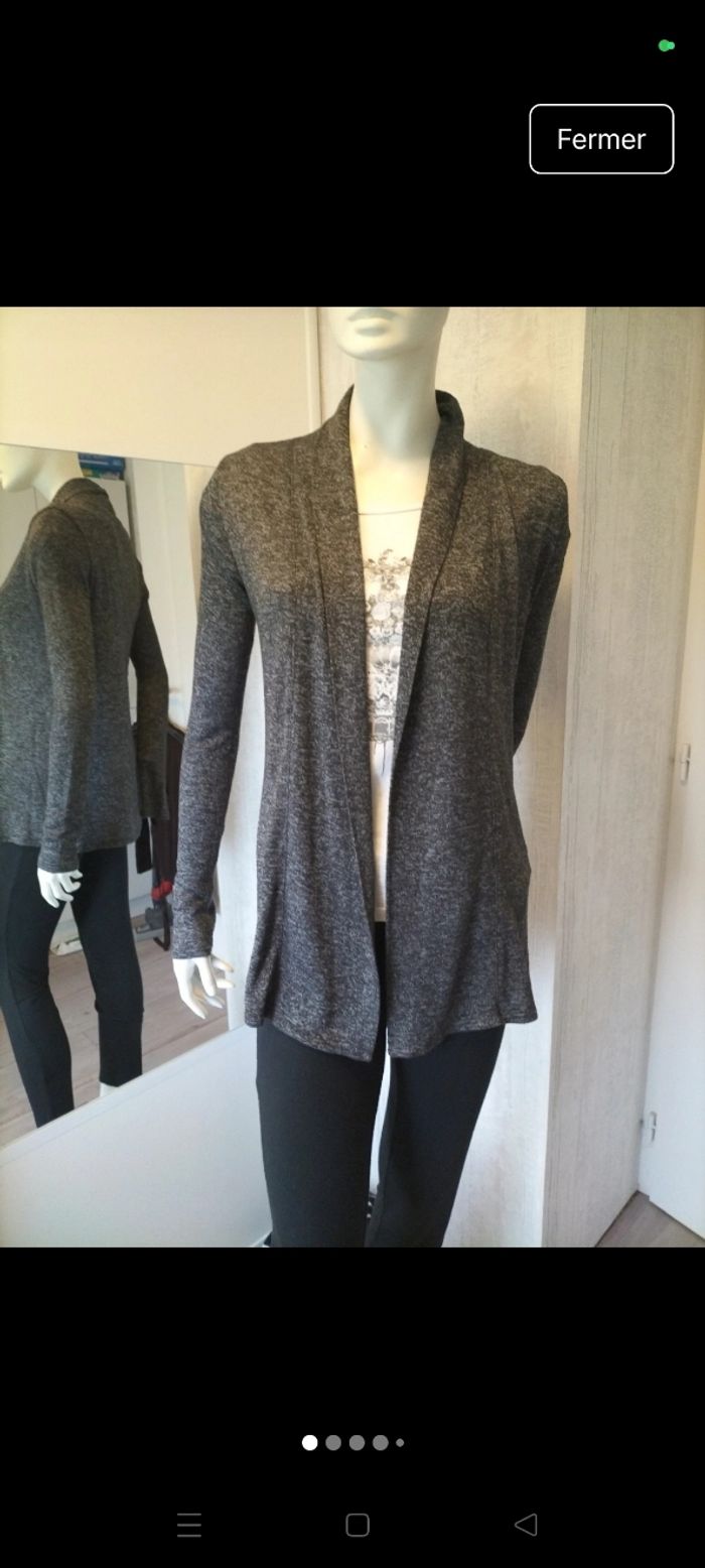 Cardigan bord à bord