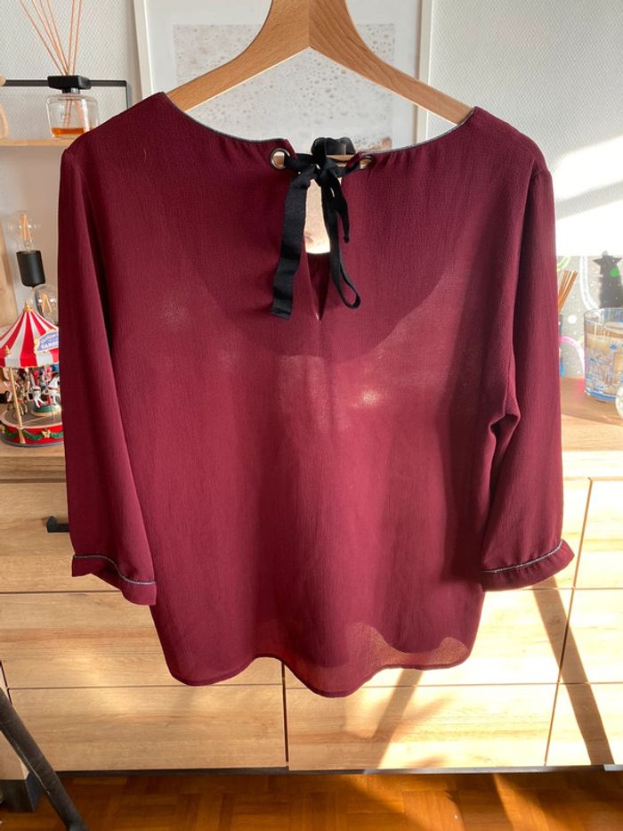 Blouse bordeaux - photo numéro 3