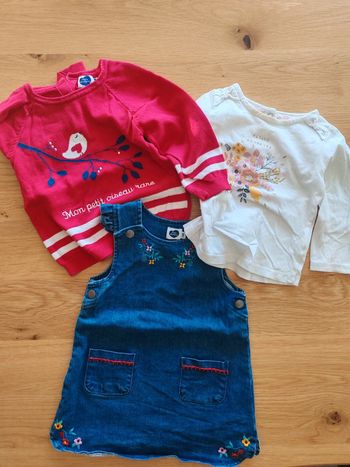 Ensemble robe en jean et pull