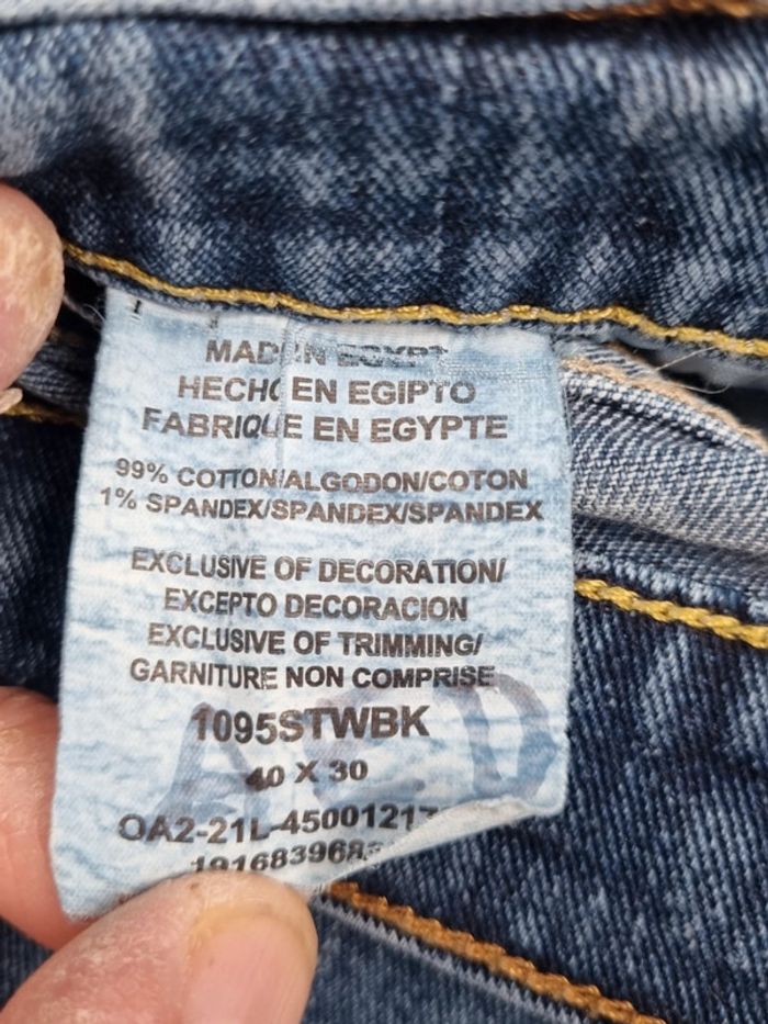 Jeans Straight Fit Wrangler bleu clair – Taille 40x30 Hommes (mesures en photos) - photo numéro 8