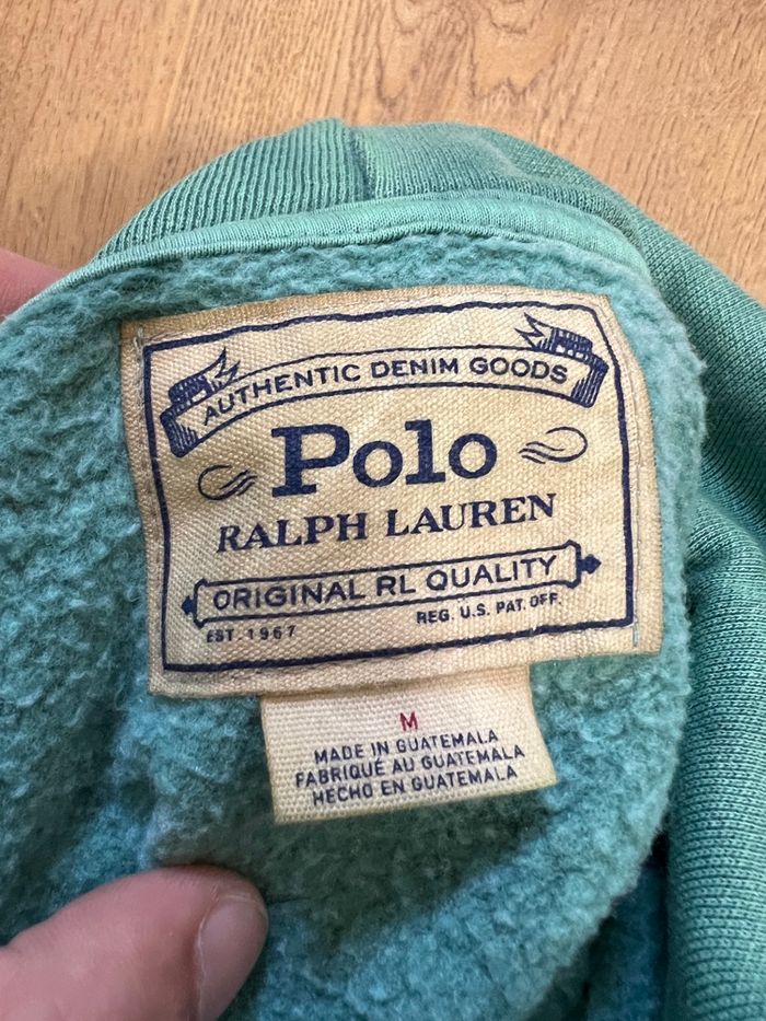 Hoodie Ralph Lauren vintage turquoise - photo numéro 7