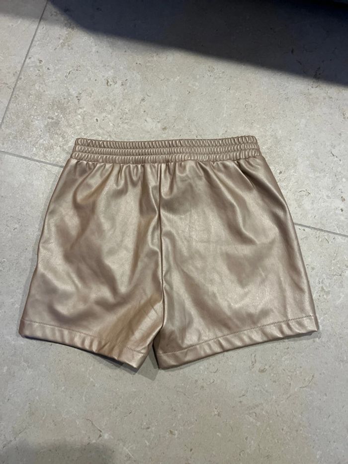 Short habillé brillant similicuir beige Delousion - photo numéro 5