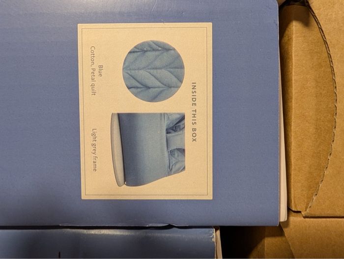 Transat bliss babybjorn bleu petal coton jamais utilisé sous carton - photo numéro 5