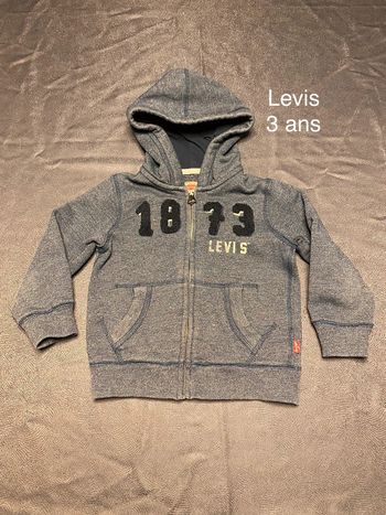 Gilet zip levis bleu 3 ans