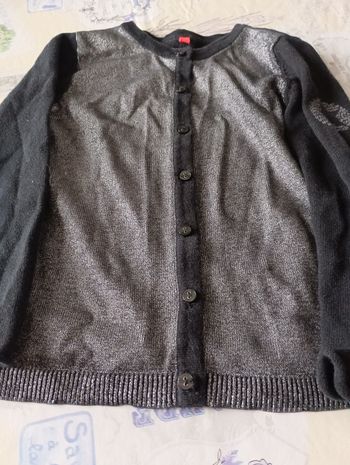 Gilet gris pailleté et noir 5 ans
