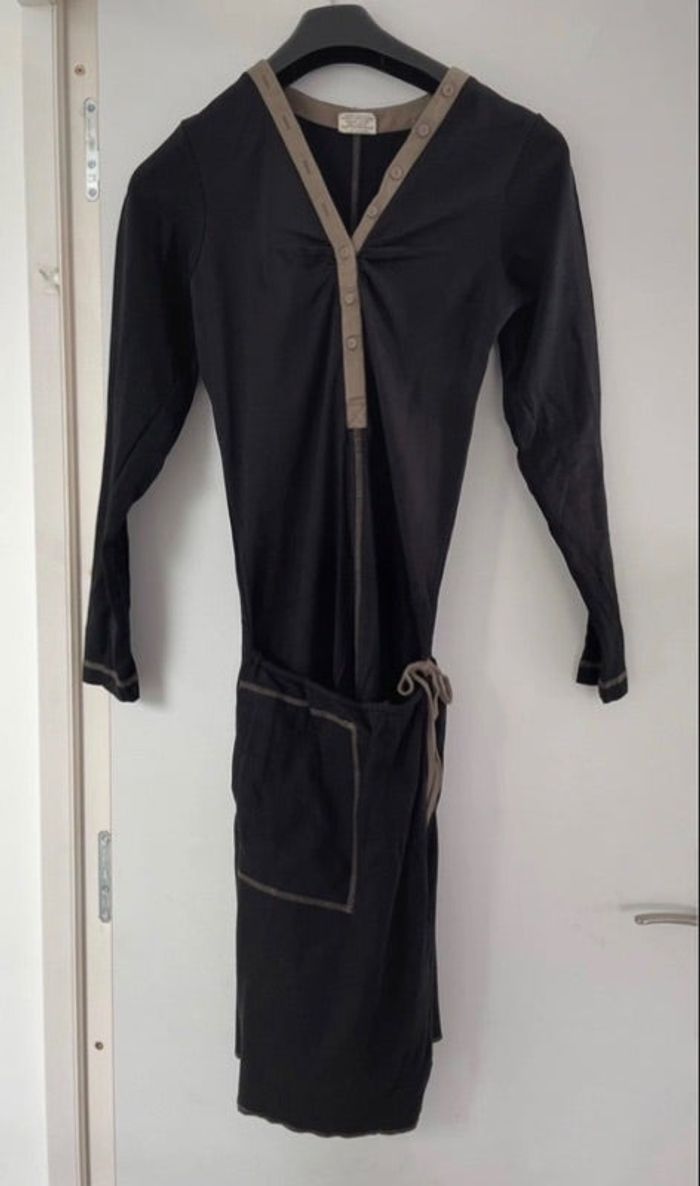 Robe longue portefeuille en coton bio ethos taille 36/38