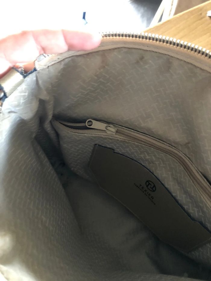 Sac à main Texier couleur beige irisé - photo numéro 15