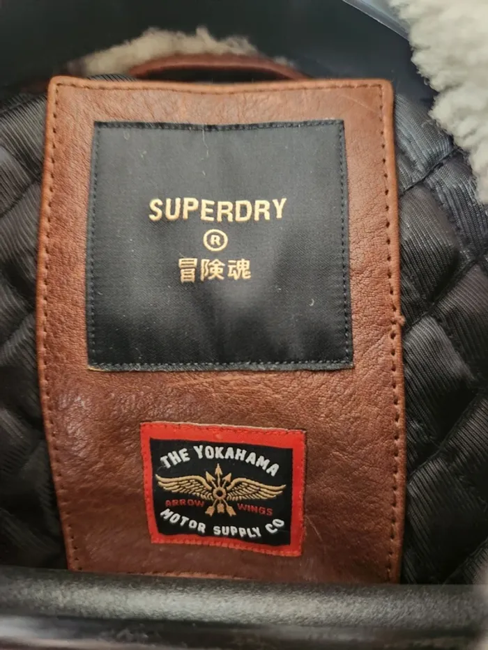 Veste en cuir Superdry - photo numéro 3