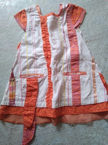 Robe blanche et orange 12 mois
