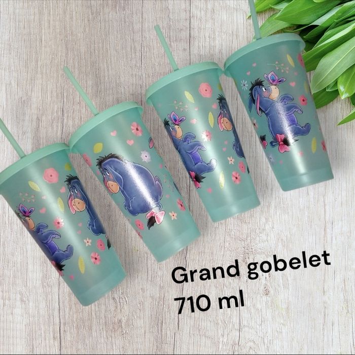 Grand gobelet à paille bourriquet de Winnie l'ourson disney - photo numéro 2
