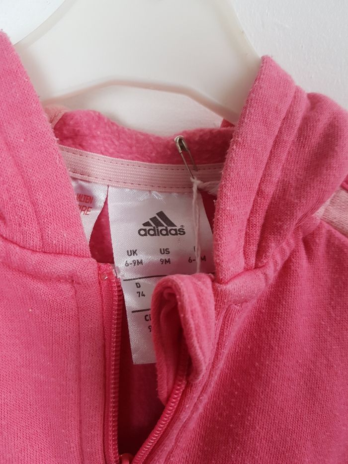 Veste jogging rose Adidas 6-9 mois - photo numéro 2