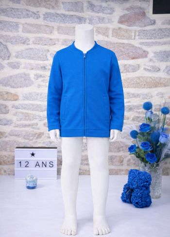 Teddy zippé bleu Garçon taille 12 ans marque Okaidi 🎸 
