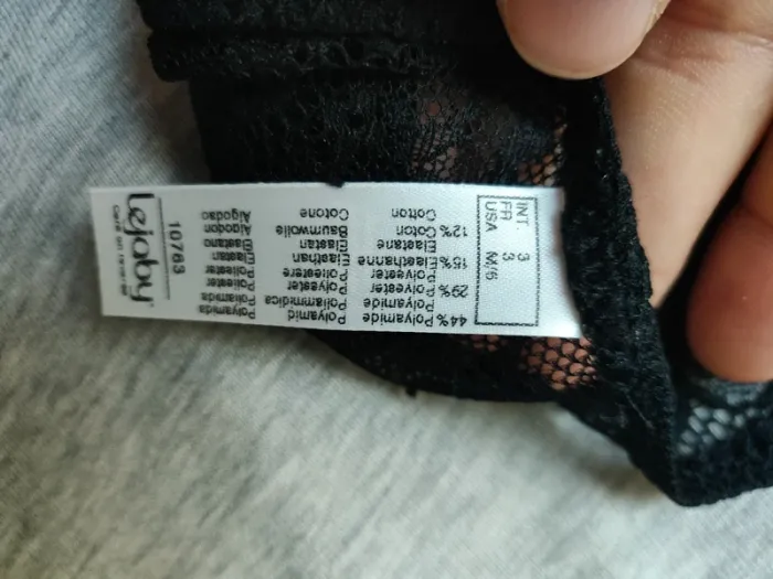 Ensemble corset culotte Lejaby parme et noir neuf taille S/M - photo numéro 7