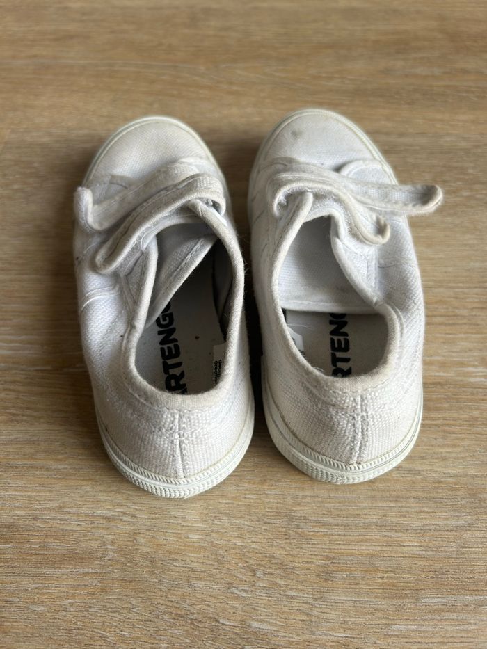 Baskets garçon ARTENGO toile blanche – taille 31 scratch - photo numéro 3