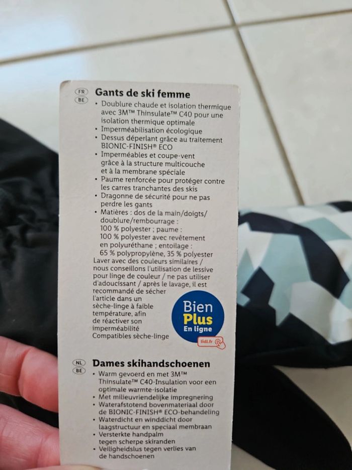 Moufle ski femme taille 7 neuf u44 - photo numéro 6