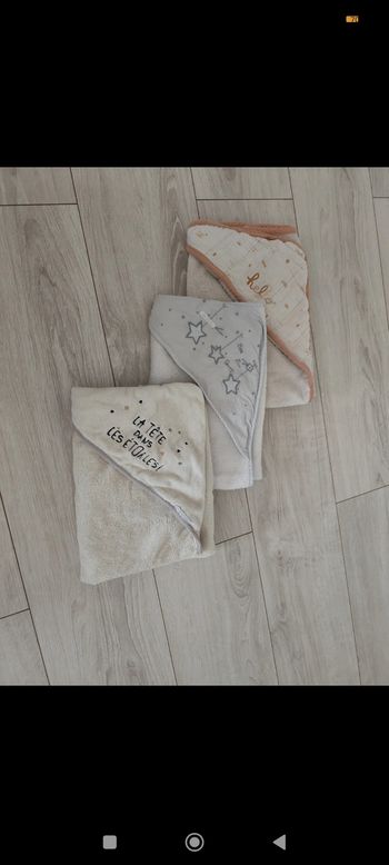 Lot de 3 capes de bain