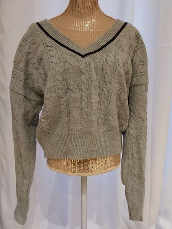 Pull femme court torsade neuf 