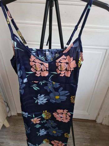 Nuisette satinée imprimée fleuri taille 38 Blancheporte 