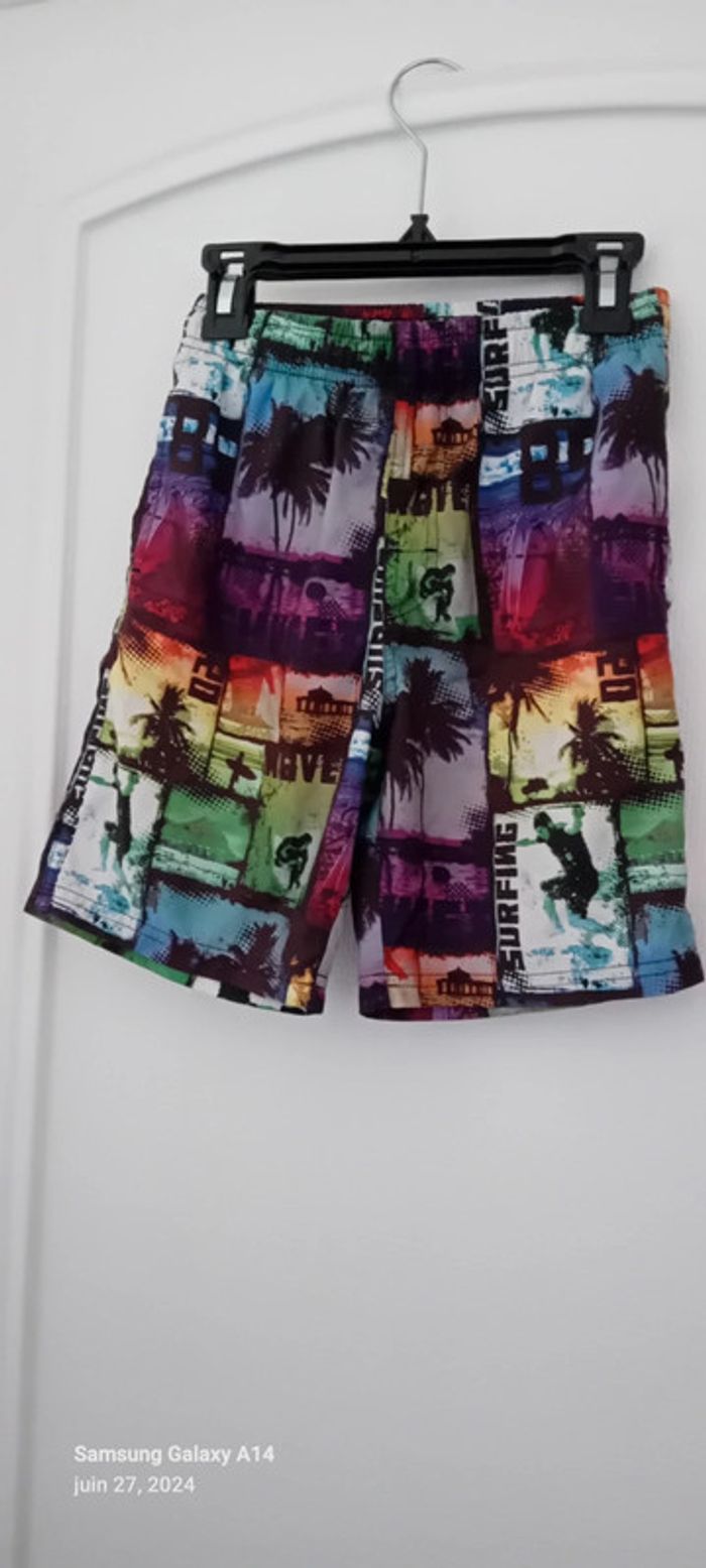 Bermuda de plage thème surf garçon 10 ans